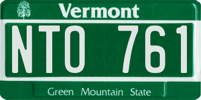 VT license plate NTO761
