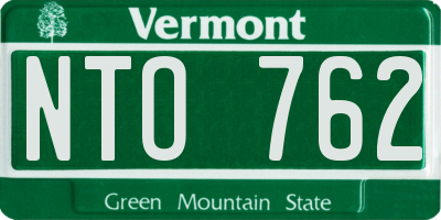 VT license plate NTO762