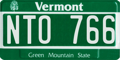 VT license plate NTO766