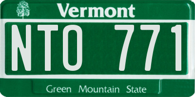 VT license plate NTO771