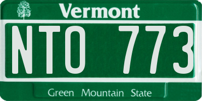 VT license plate NTO773
