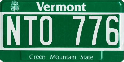 VT license plate NTO776