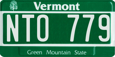 VT license plate NTO779