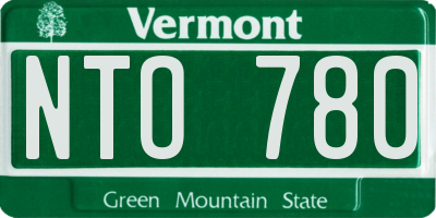 VT license plate NTO780