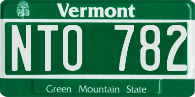 VT license plate NTO782