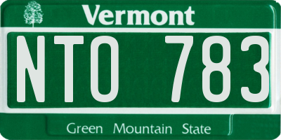 VT license plate NTO783