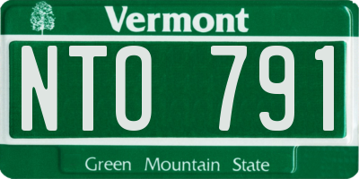 VT license plate NTO791