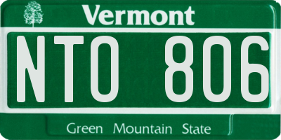 VT license plate NTO806