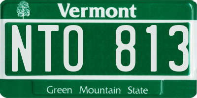 VT license plate NTO813