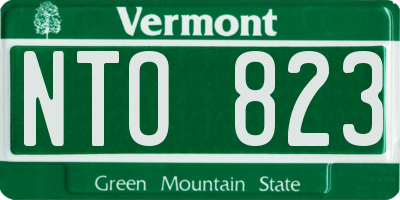 VT license plate NTO823