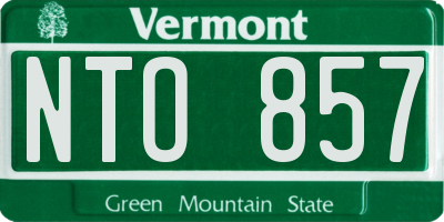 VT license plate NTO857