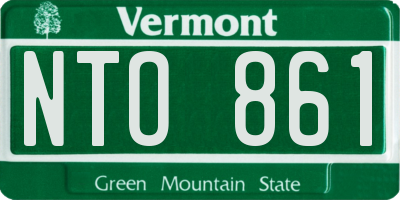 VT license plate NTO861
