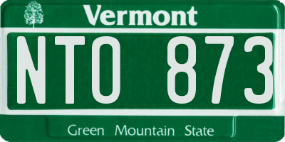 VT license plate NTO873