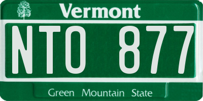 VT license plate NTO877