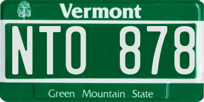 VT license plate NTO878