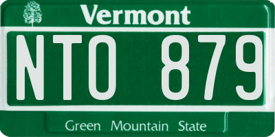 VT license plate NTO879