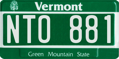 VT license plate NTO881
