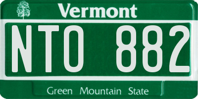 VT license plate NTO882