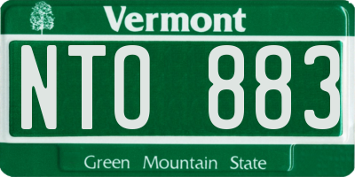 VT license plate NTO883