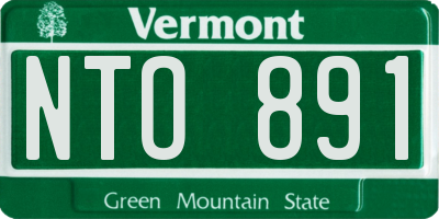 VT license plate NTO891