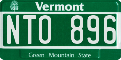 VT license plate NTO896
