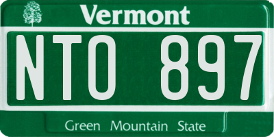 VT license plate NTO897