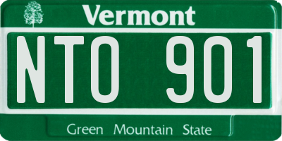 VT license plate NTO901