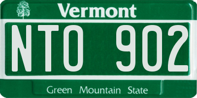 VT license plate NTO902