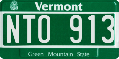 VT license plate NTO913