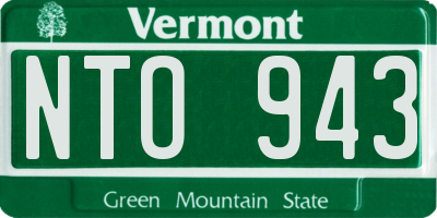 VT license plate NTO943