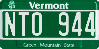 VT license plate NTO944