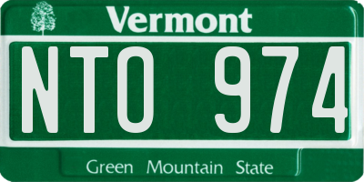 VT license plate NTO974