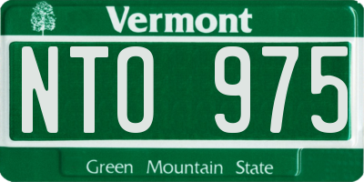 VT license plate NTO975