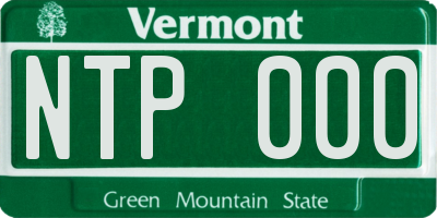 VT license plate NTP000