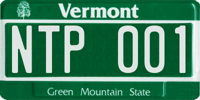 VT license plate NTP001