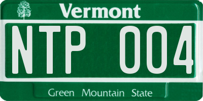 VT license plate NTP004