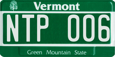 VT license plate NTP006