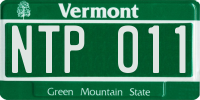 VT license plate NTP011
