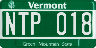 VT license plate NTP018