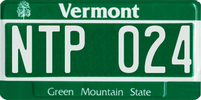 VT license plate NTP024