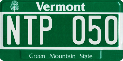 VT license plate NTP050