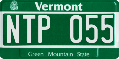 VT license plate NTP055