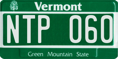 VT license plate NTP060