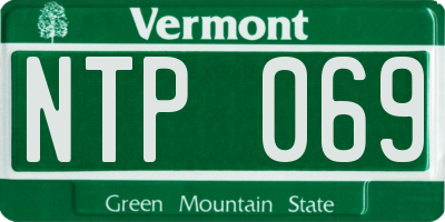 VT license plate NTP069