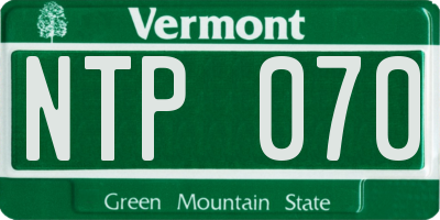 VT license plate NTP070