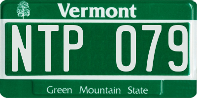 VT license plate NTP079
