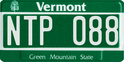 VT license plate NTP088