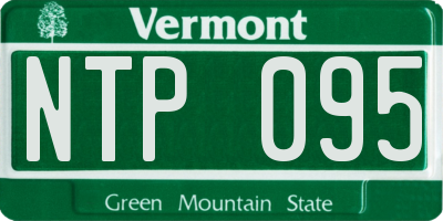 VT license plate NTP095