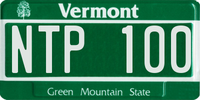 VT license plate NTP100