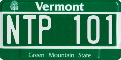 VT license plate NTP101